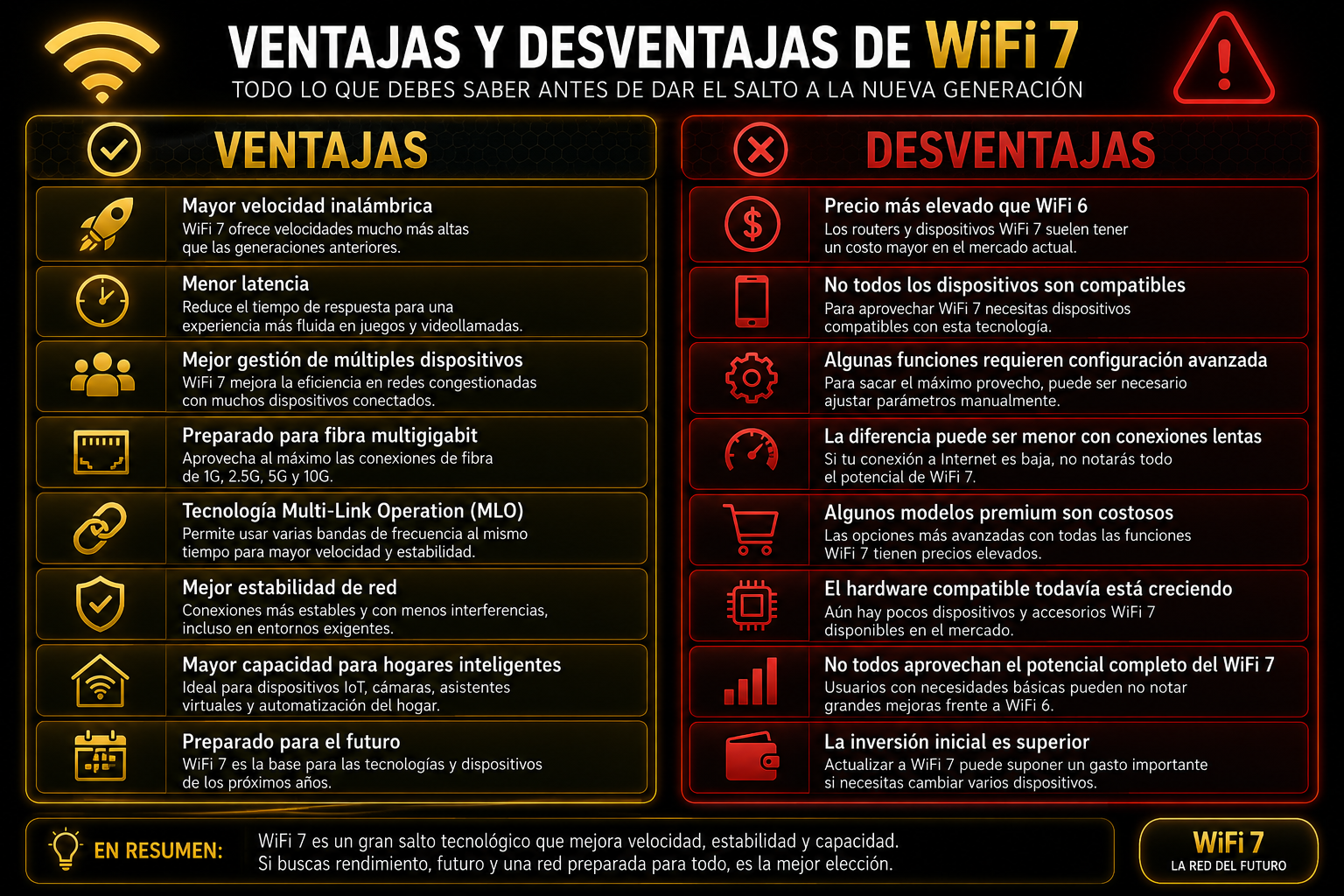 Ventajas y desventajas de WiFi 7 comparativa completa sobre velocidad, latencia, estabilidad y compatibilidad en 2026