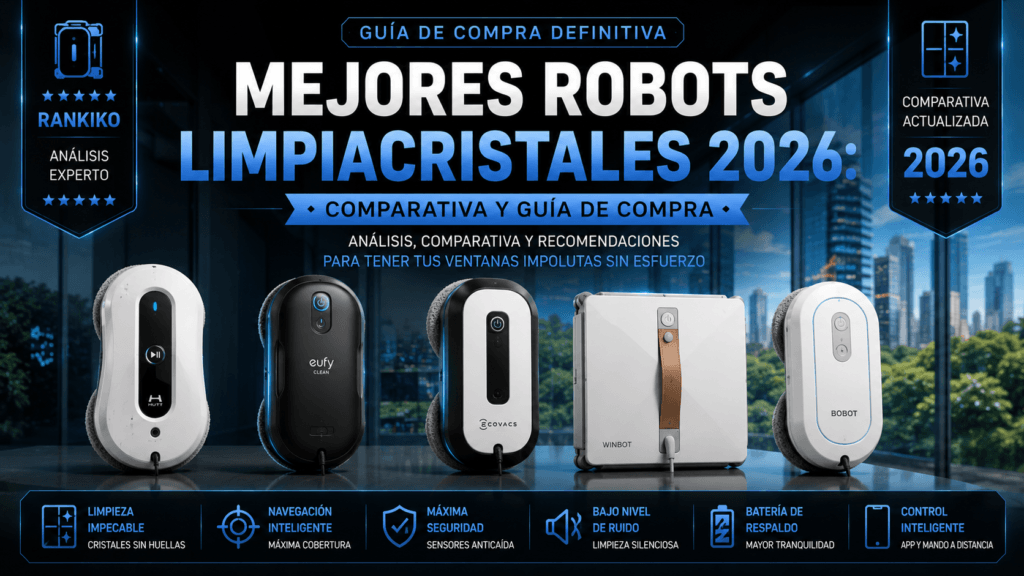 Mejores robots limpiacristales de 2026: comparativa y guía de compra