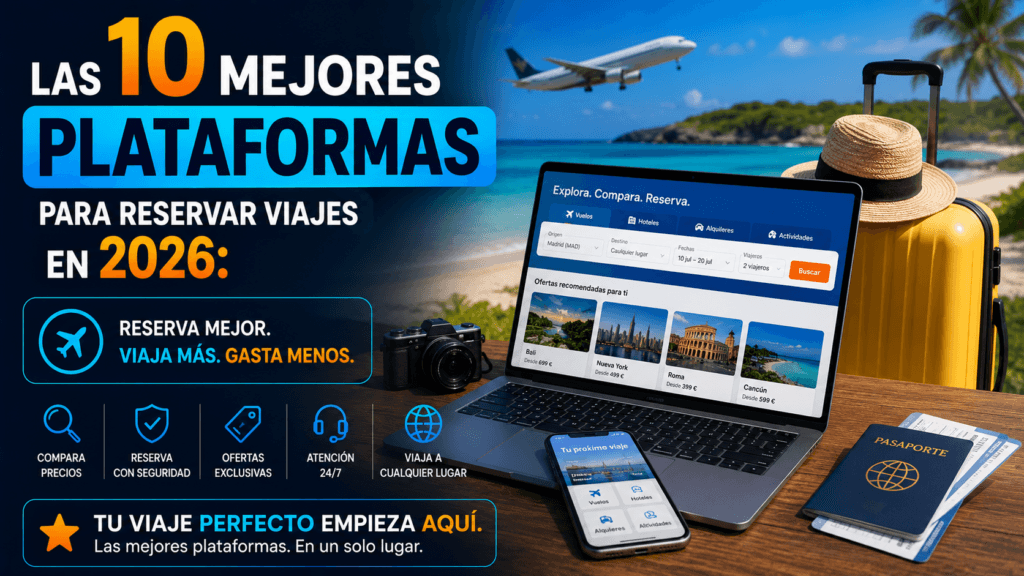 Las 10 Mejores Plataformas para Reservar Viajes en 2026: Comparativa Completa