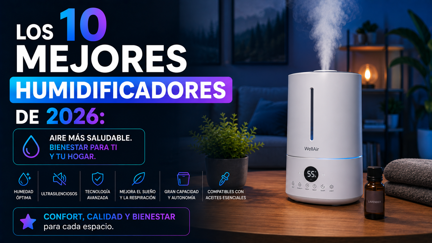 Los 10 mejores humidificadores de 2026: Comparativa y guía de compra