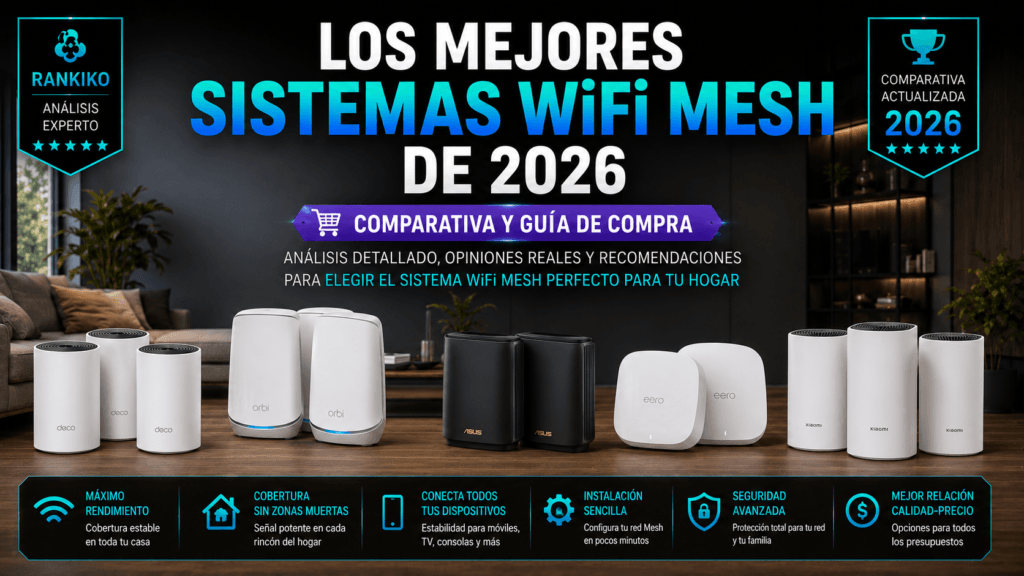 Los mejores sistemas WiFi Mesh de 2026: comparativa y guía de compra