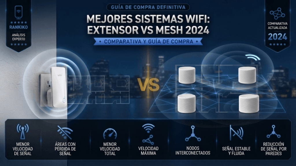 Repetidor WiFi vs sistema mesh: cuál elegir según tu vivienda