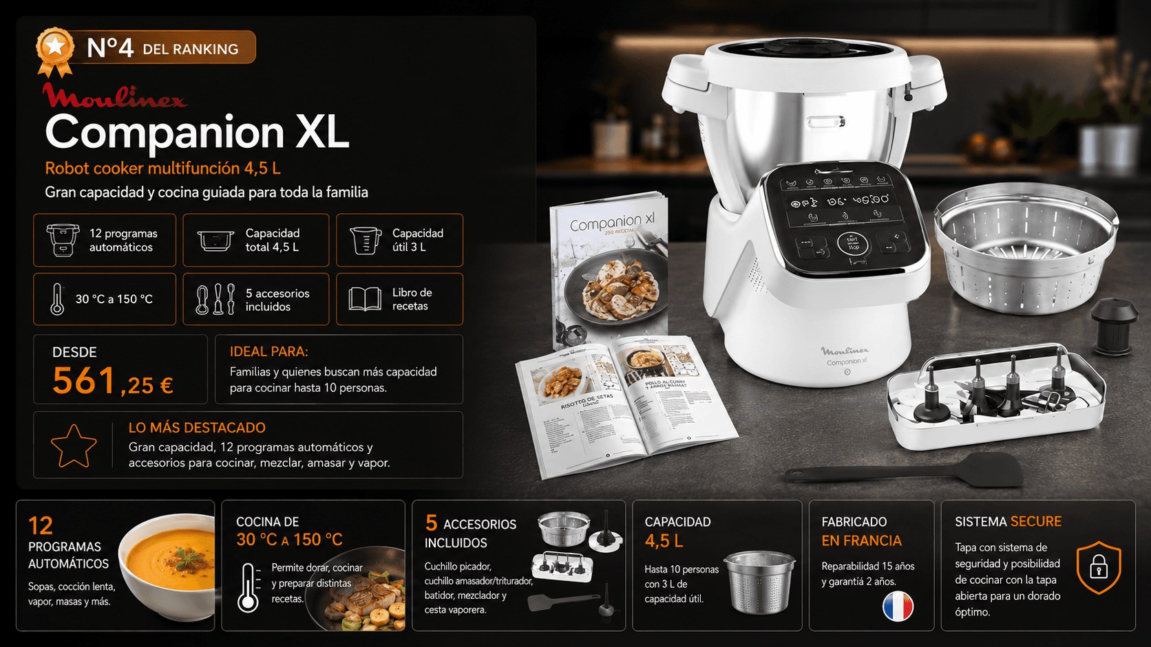 Moulinex Companion XL, robot de cocina de gran capacidad ideal para familias