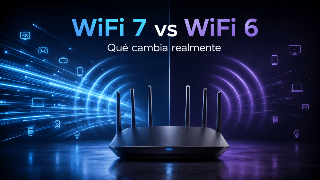 Qué es WiFi 7 y qué cambia realmente frente a WiFi 6