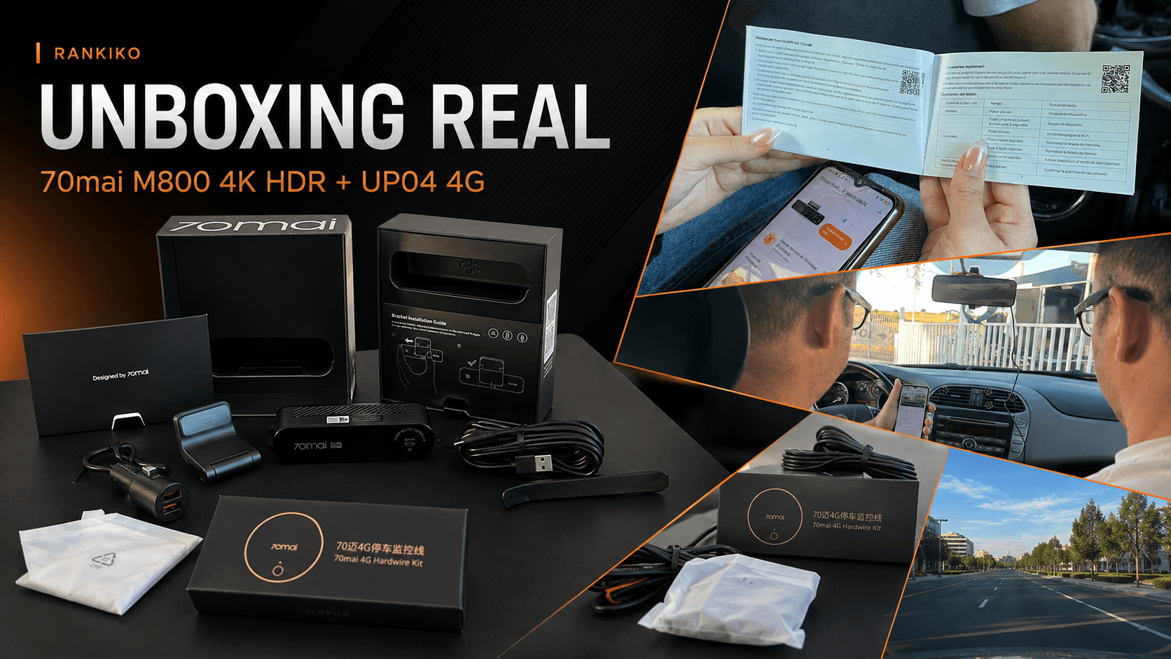 70mai M800 4K HDR + UP04 4G: análisis, unboxing e instalación