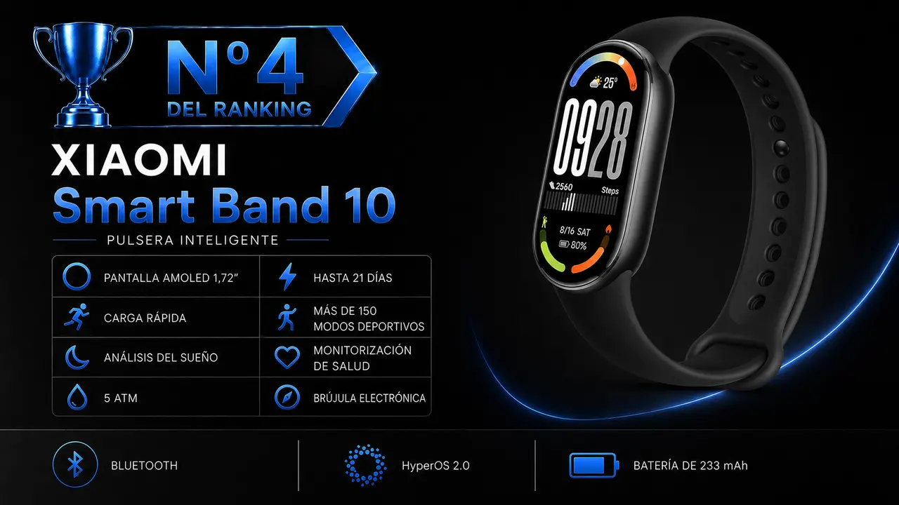Xiaomi Smart Band 10 elegida pulsera de actividad con mejor calidad precio