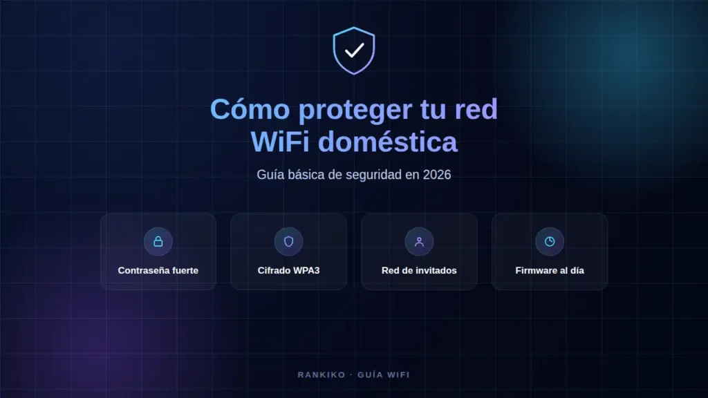 Cómo proteger tu red WiFi doméstica: contraseña, WPA3, red de invitados y firmware