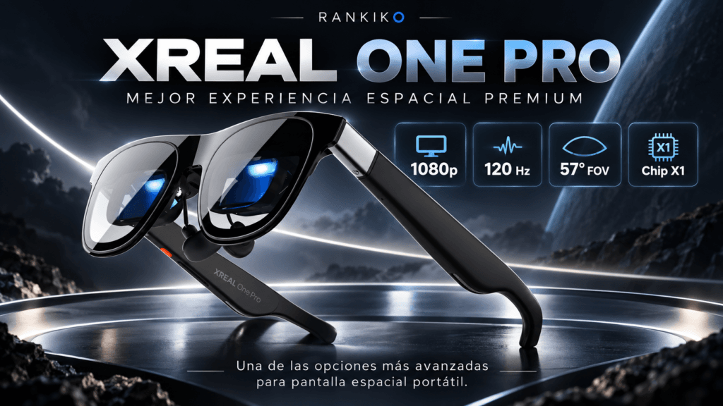 XREAL One Pro en el ranking de gafas AR/XR 2026 de Rankiko