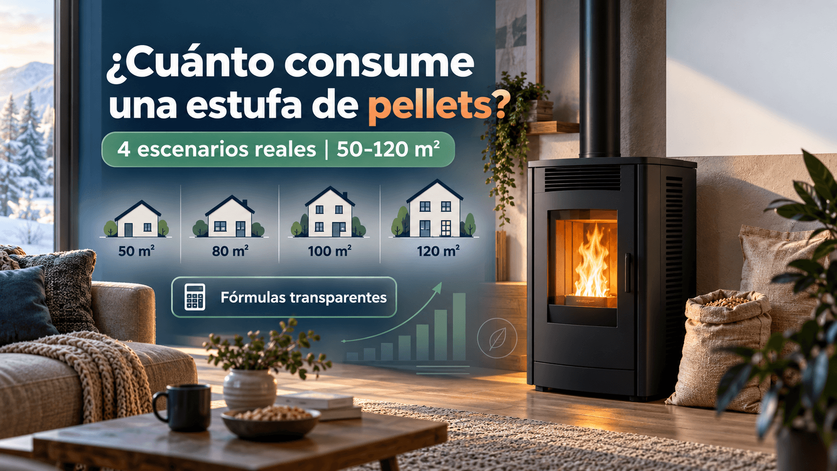¿Cuánto consume realmente una estufa de pellets?