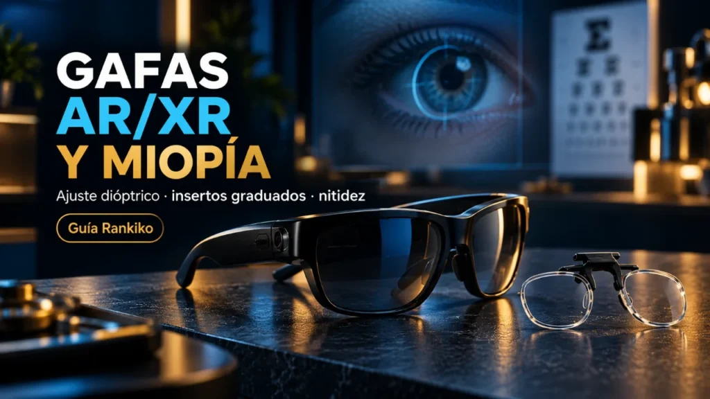 Gafas AR/XR y miopía: dioptrías, lentes graduadas y ajuste
