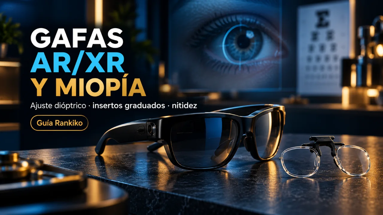 Gafas AR/XR y miopía: dioptrías, lentes graduadas y ajuste