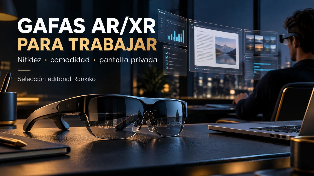 Gafas AR/XR para trabajar: monitor virtual, productividad y texto