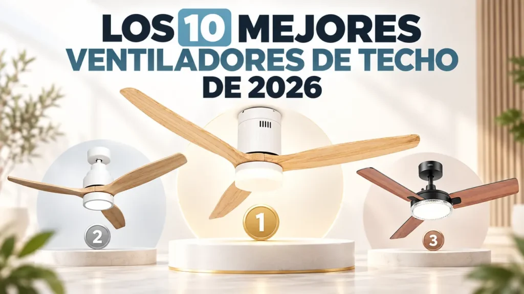Los 10 mejores ventiladores de techo de 2026: podio con los tres primeros puestos