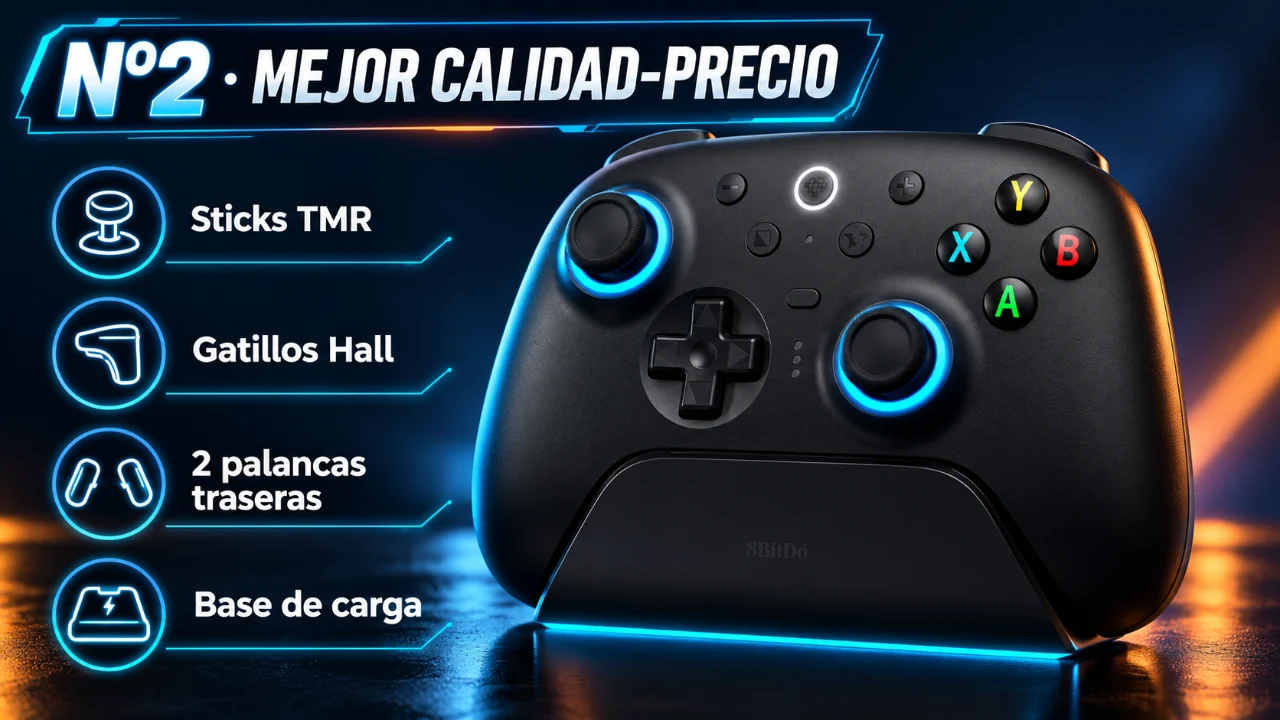 8BitDo Ultimate 2 Wireless, la mejor relación calidad-precio para PC
