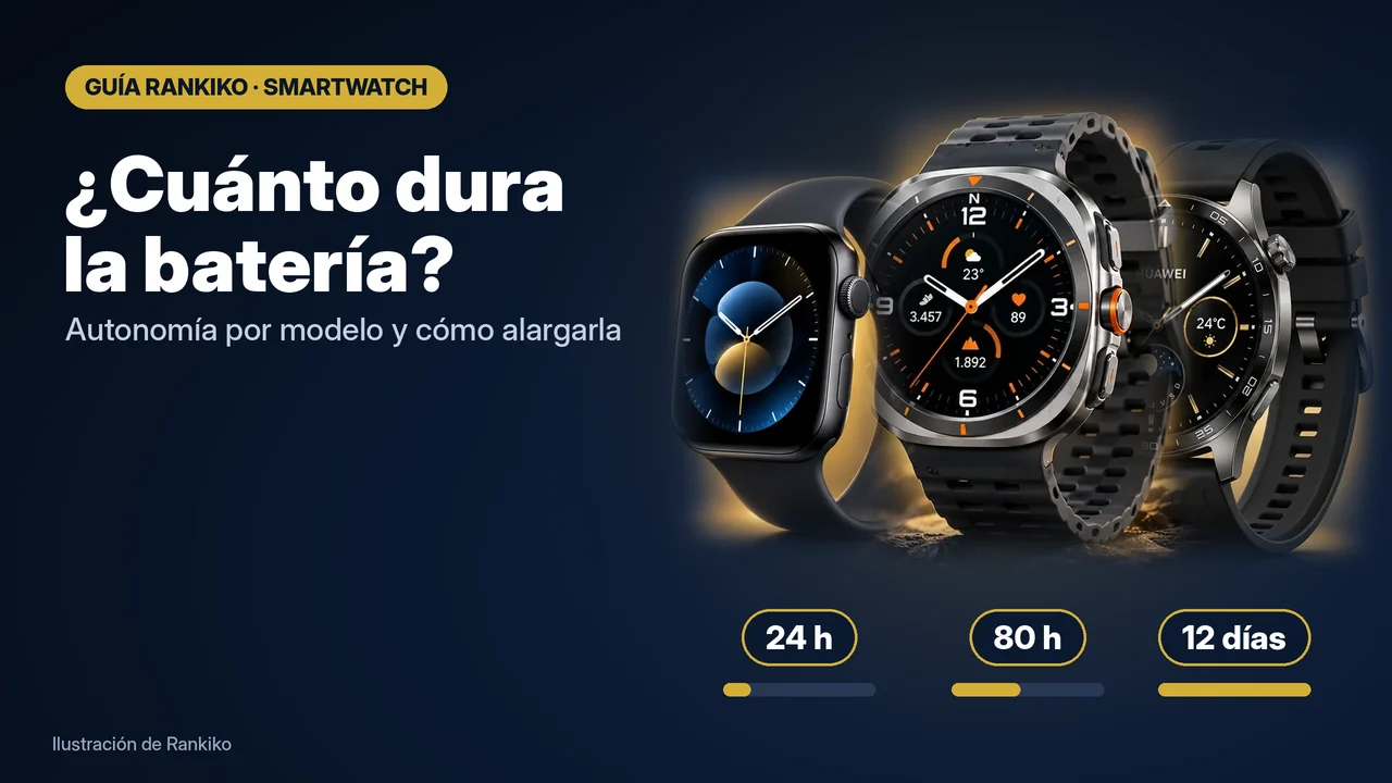 ¿Cuánto dura la batería de un smartwatch? Autonomía por modelo y cómo alargarla