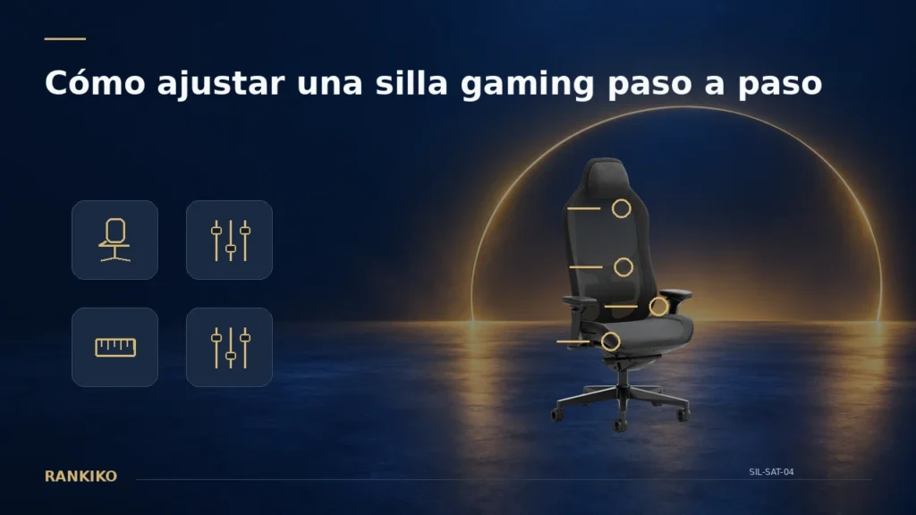 Cómo ajustar una silla gaming: asiento, lumbar y reposabrazos