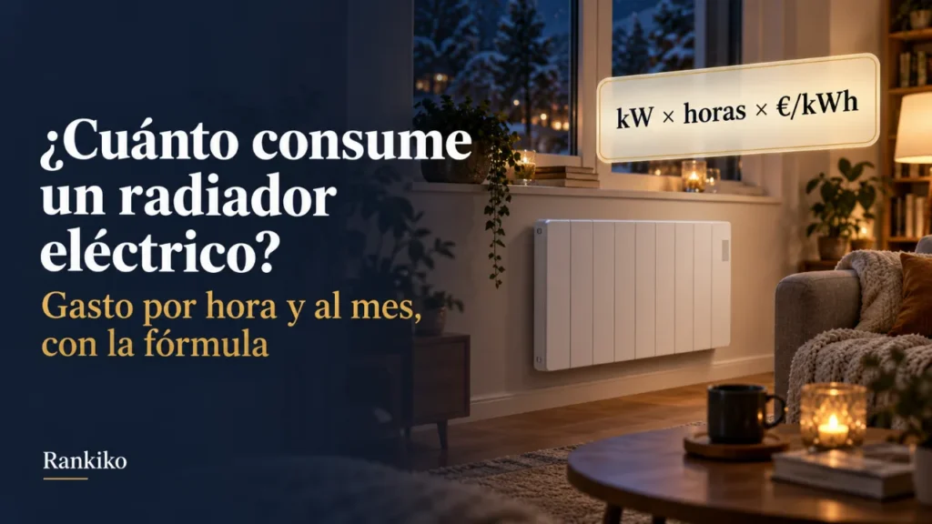 ¿Cuánto consume un radiador eléctrico? Gasto por hora y al mes en 2026