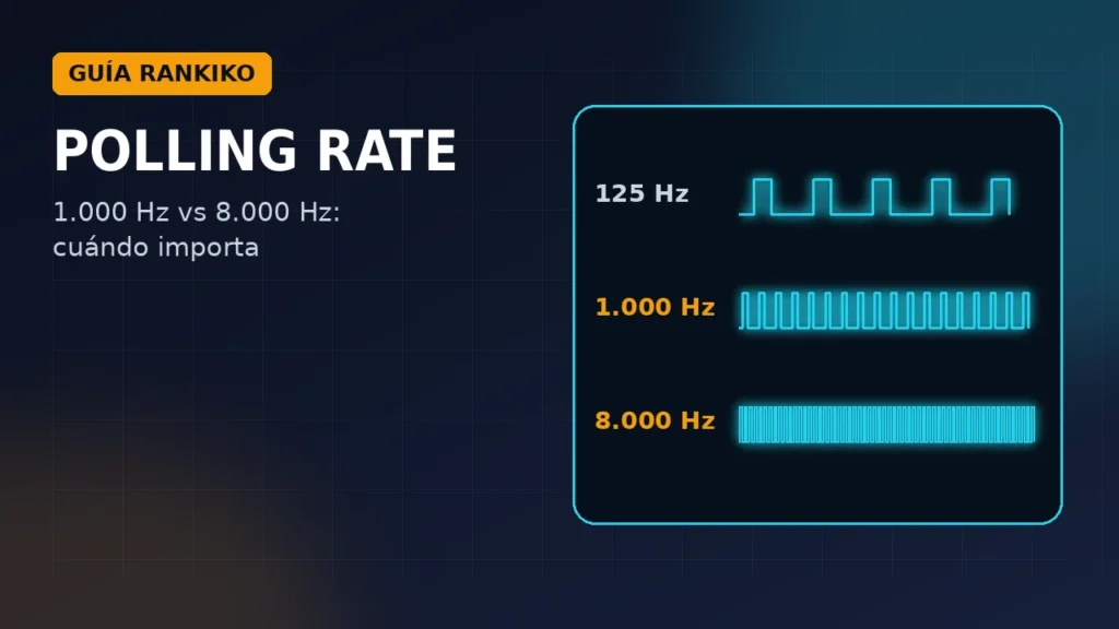 Polling rate en mandos: qué significan 1.000 Hz y 8.000 Hz y cuándo importan