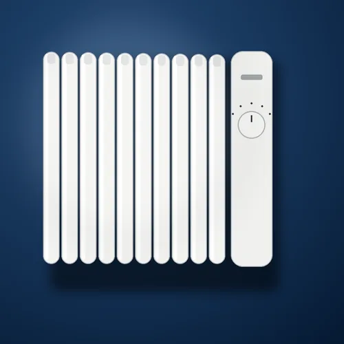 Ilustración del Haverland SIMPLY 10 (1500 W), emisor de fluido térmico de pared