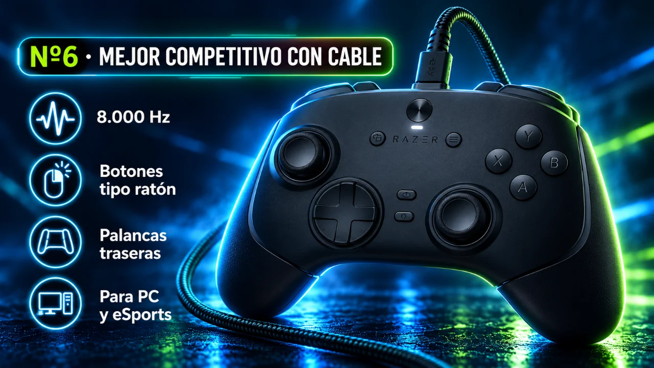 Razer Wolverine V3 Tournament Edition 8K PC, el mejor mando competitivo con cable