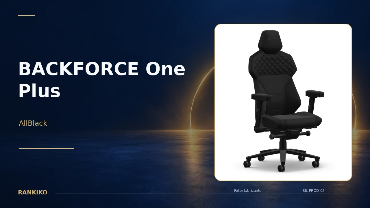 BACKFORCE One Plus All Black en la comparativa de sillas gaming de Rankiko