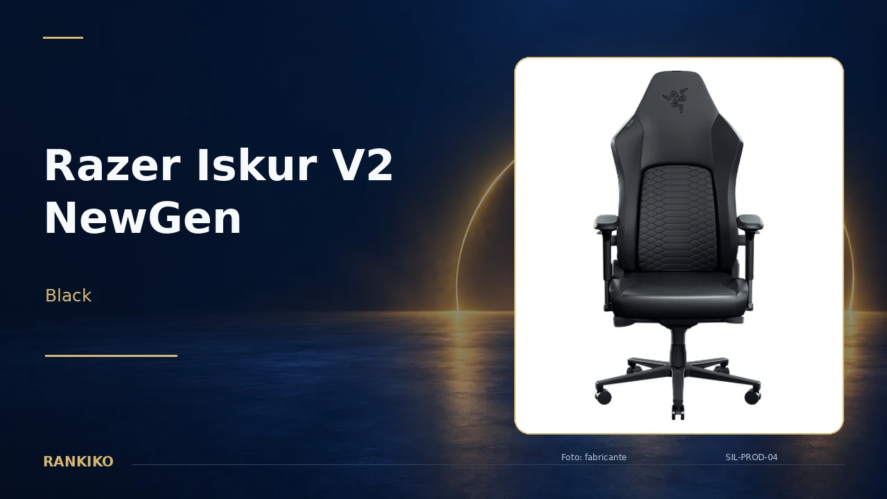 Razer Iskur V2 NewGen Black en la comparativa de sillas gaming de Rankiko