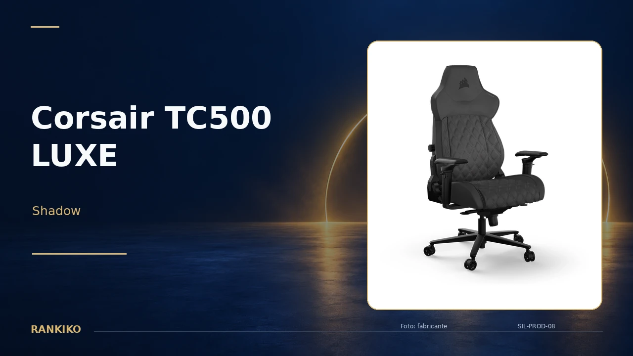 Corsair TC500 LUXE Shadow en la comparativa de sillas gaming de Rankiko