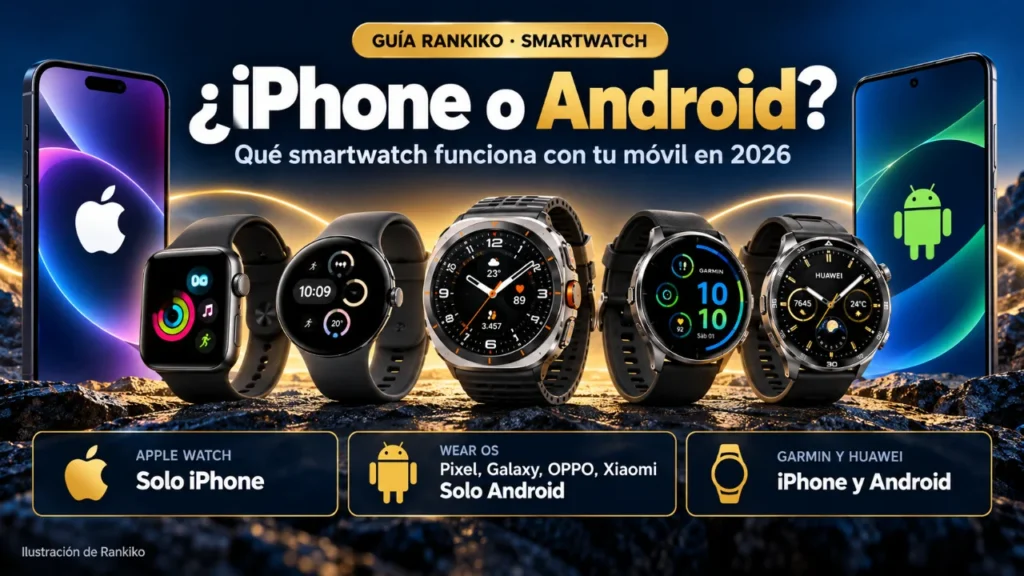 Smartwatch compatible con iPhone o Android: cuál funciona con tu móvil en 2026